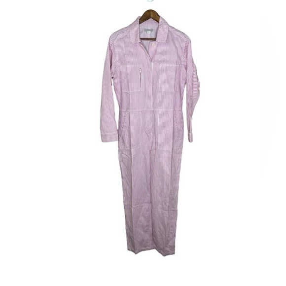Outerknown Women's Station Pink Striped Jumpsuit - Picture 4 of 11